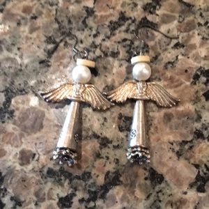 Silver Angel earrings